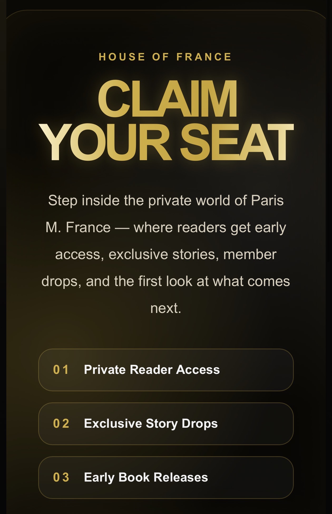 Author Subscription  platform section